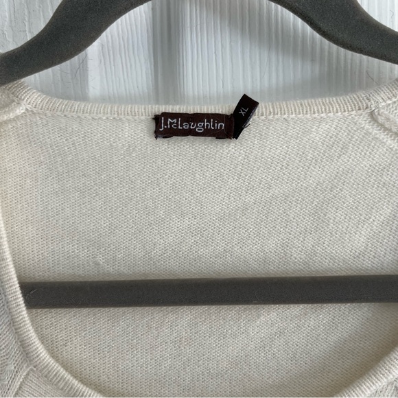 J. McLaughlin Ivory Knit Sweater Angora Wool Blend XL - Picture 6 of 11